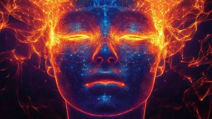 Innovative digital artwork abstract energy visualizations