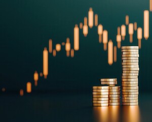 AI trading software optimizing financial assets, symbolizing smart technology and automated success in investment