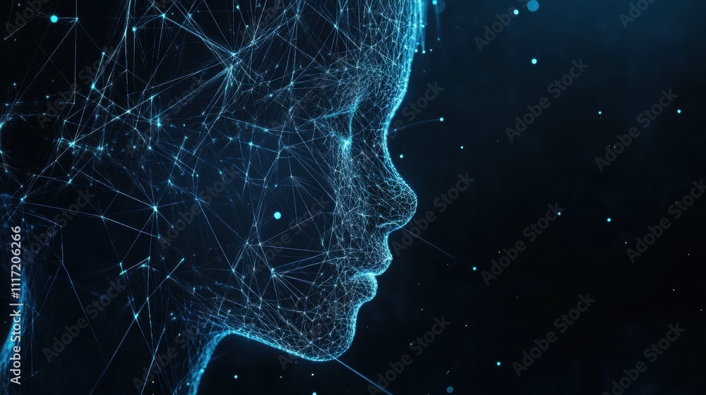 Poster innovative technology event exploring digital human representation virtual space creative visualizat