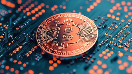 Closeup of AI analyzing cryptocurrency trends, smart technology ensuring success in digital currency markets