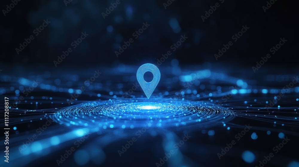 Poster digital location mapping virtual environment graphic design futuristic aesthetic technology insights