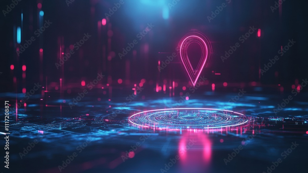 Aufkleber innovative mapping technology digital world visual content futuristic environment abstract viewpoint