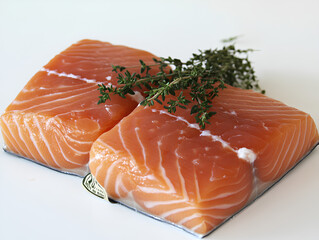 raw salmon steak