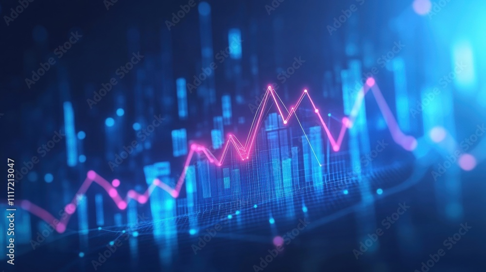 Poster data visualization of market trends digital workspace infographic modern technology analytical frame
