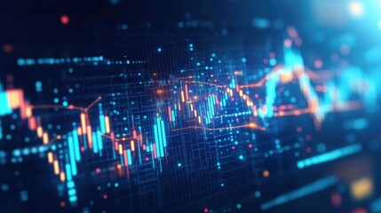 Fototapeta premium Data visualization of financial trends digital workspace infographic modern tech environment analytical perspective business insights