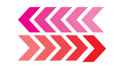 Arrow icon for banner, boat, road, home indicator with color transition vector. Right and Left arrow editable vector file.