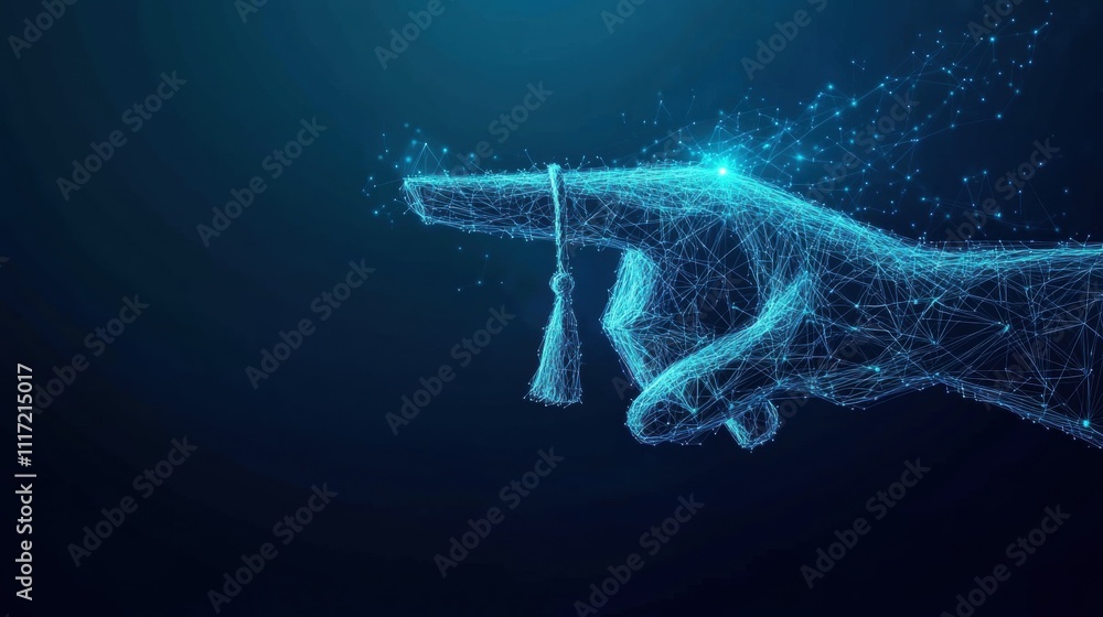 Poster digital interaction virtual hand gesture cyber space visual art digital environment close-up view fu