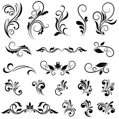 ornament collection vintage baroque floral 