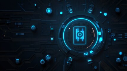 Dynamic digital technology interface futuristic environment graphic design abstract viewpoint visual concept for innovation