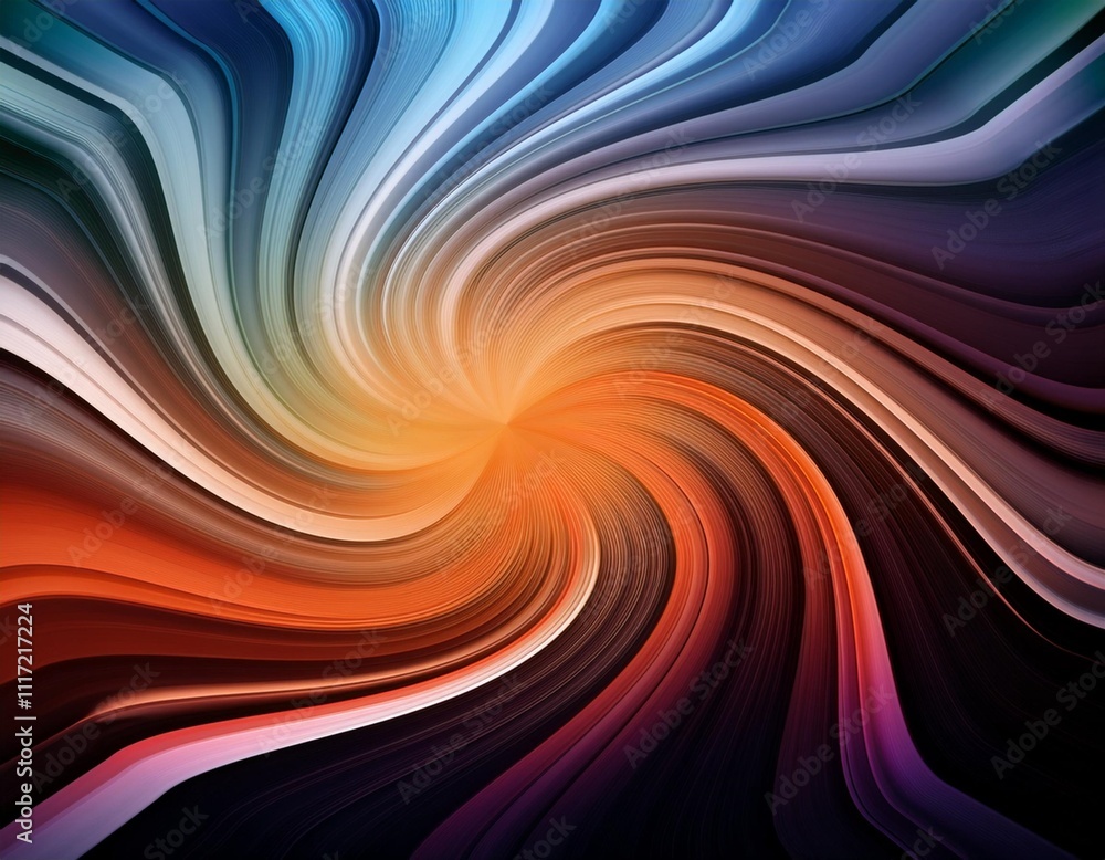 Poster abstract design featuring a swirling pattern and a central vortex, suitable for presentations