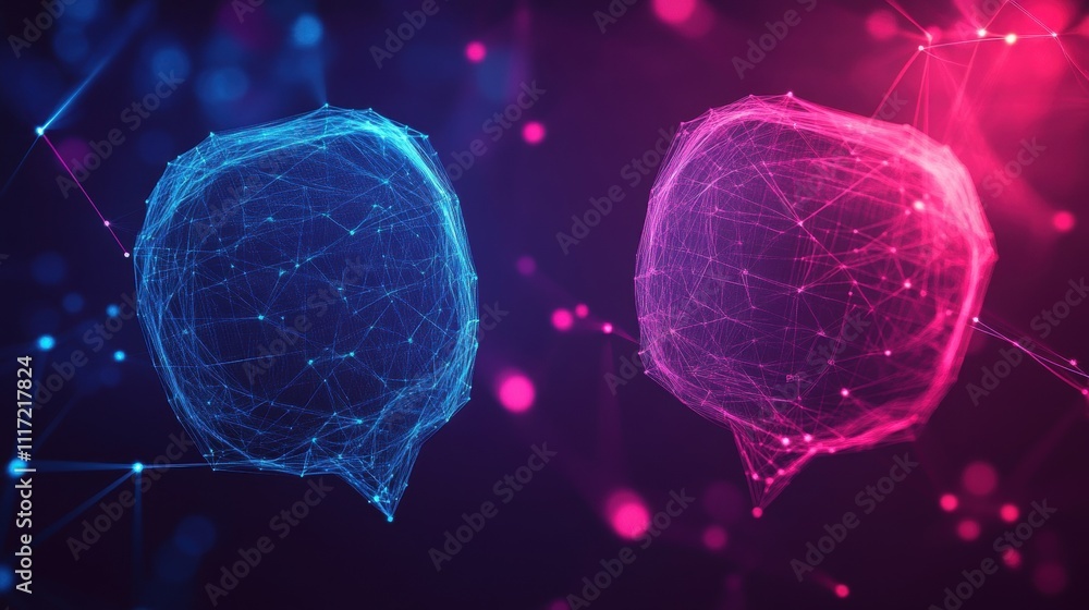 Poster digital connectivity abstract network visualization technology digital art virtual environment futur