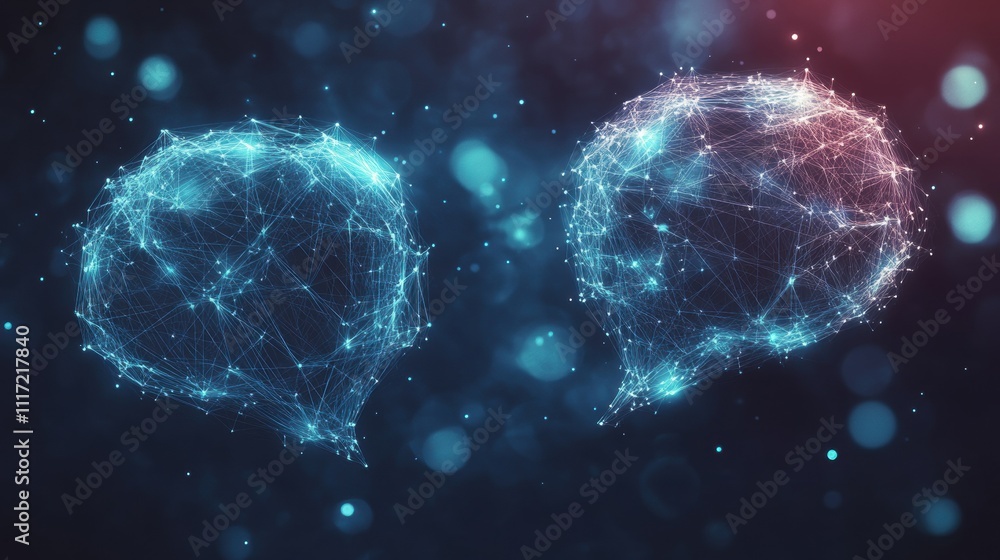 Aufkleber engaging conversations digital communication abstract background virtual environment data visualizat