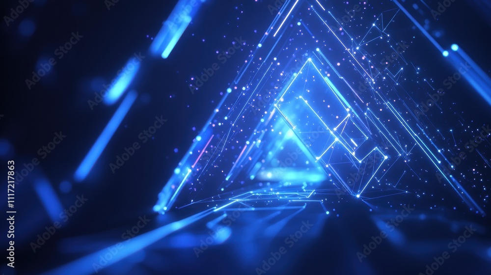 Poster innovative technology showcase virtual space digital art futuristic environment abstract viewpoint e