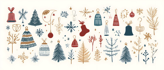 Luxurious Christmas new year card and Holiday Promotion Banner with Elegant Ornaments, for Tags, Posters, and Banners with Space for Text