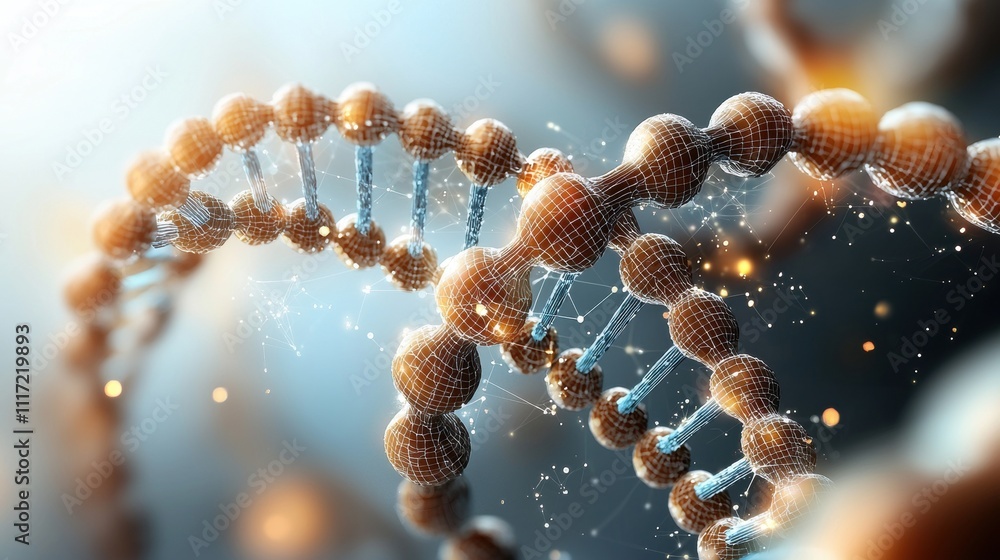 Aufkleber exploring genetic structures laboratory research scientific visualization digital environment close-