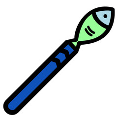 魚をモチーフにした鮮やかな魔法のステッキ