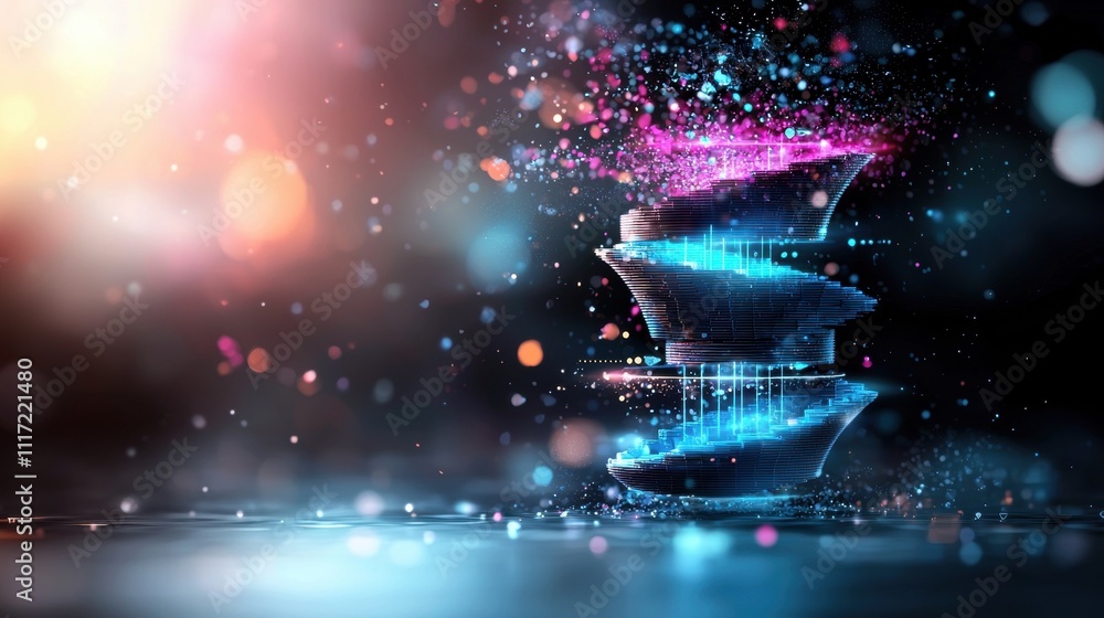 Aufkleber dynamic abstract visualization digital realm graphic design high-tech environment creative concept f