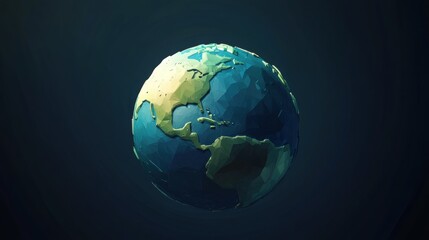 Fototapeta premium Global earth animation digital artwork artistic visualization 3d environment creative perspective planetary awareness