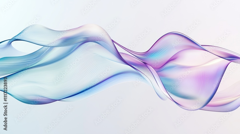 Poster futuristic abstract illustration of clean ai data flow dynamics