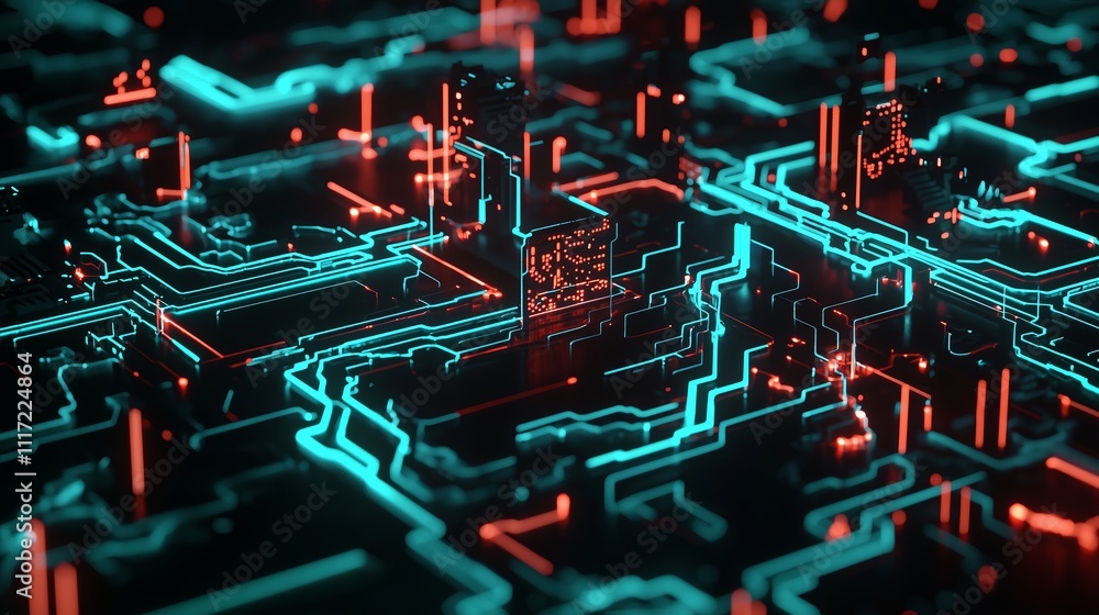Poster abstract visualization of ai decision making with circuit design