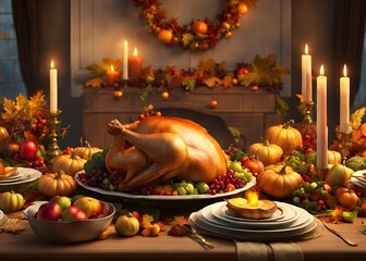 Thanksgiving is Coming Soon - 3D Rendered Image