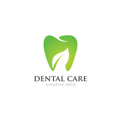 Dental Care Creative Concept Logo Design Template