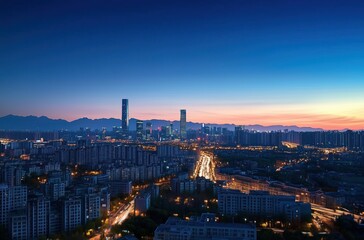 Obraz premium panorama at sunset 