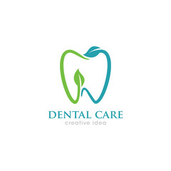 Dental Care Creative Concept Logo Design Template