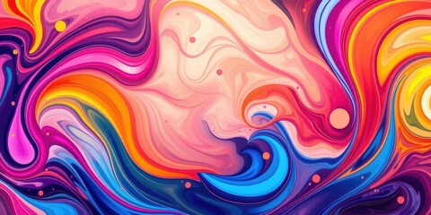 Vibrant abstract background with swirling colors and modern artistic elements, artistic, dynamic, decorative