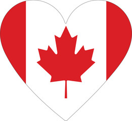 Obraz premium simple Canada heart style flag
