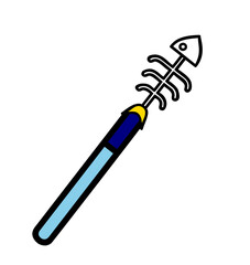 魚の骨の形がユニークな色鮮やかな魔法の杖の素材