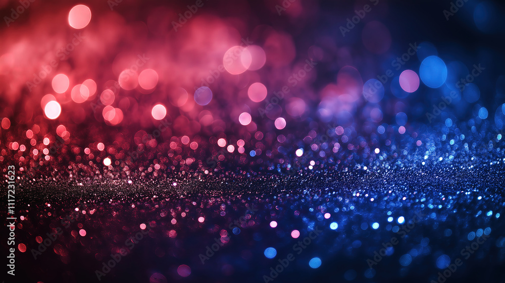 Poster vibrant bokeh background with sparkling glitter. this captivating image showcases a beautiful bokeh 