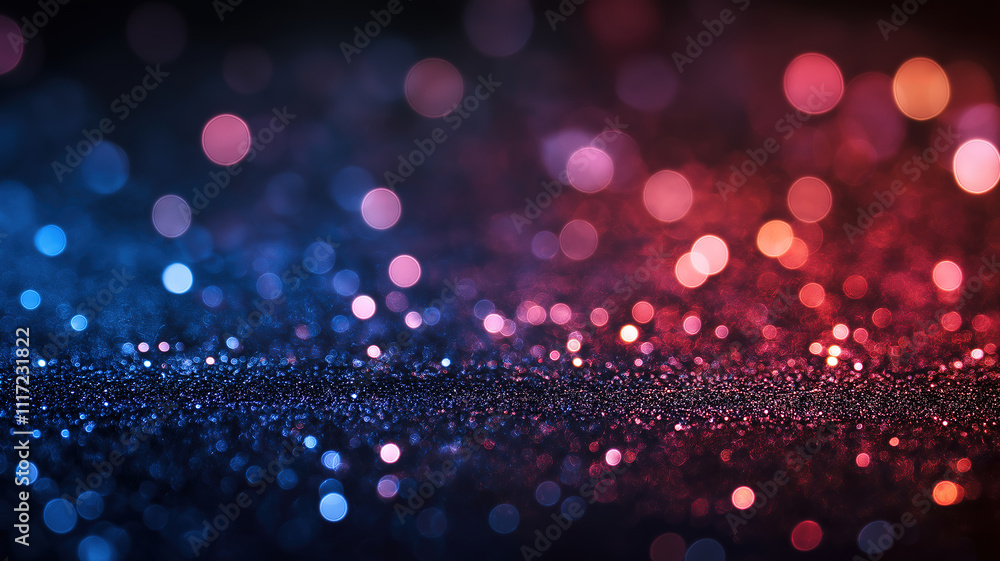 Poster vibrant bokeh background with sparkling glitter. this captivating image showcases a beautiful bokeh 