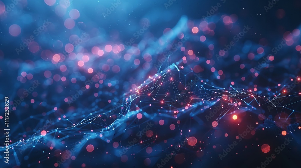 Poster abstract digital data plexus technology background animation of an abstract plexus shape technology 