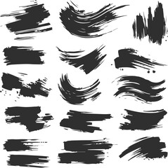 Brush Stroke Set Vector Design Illustration