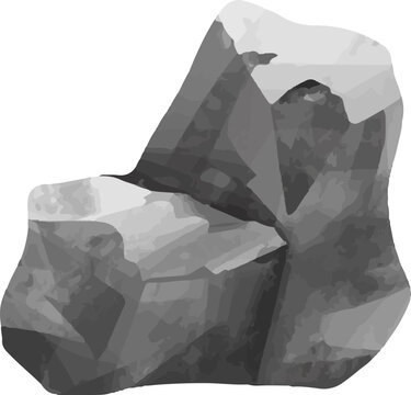 gray rock formation isolated on white clip art preview