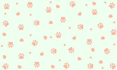 Paw print dog and cat Vector. footprint dog icon. Paw icon vector illustration.	
