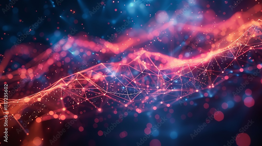 Poster abstract digital data plexus technology background animation of an abstract plexus shape technology 