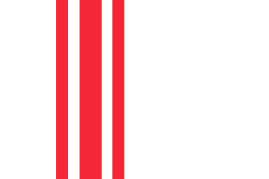Flag of Oisterwijk Municipality (North Brabant or Noord-Brabant province, Kingdom of the Netherlands, Holland) 