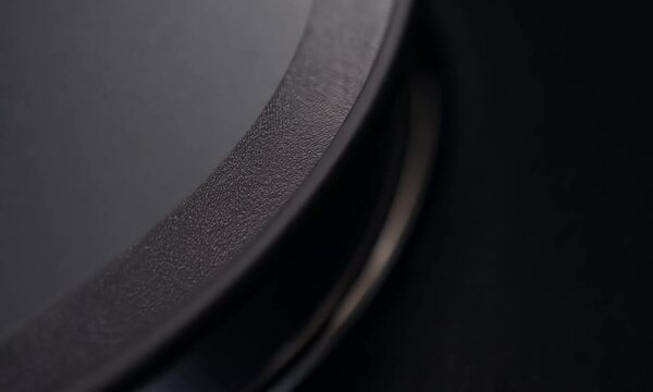 Button tecture on black background. Generative AI