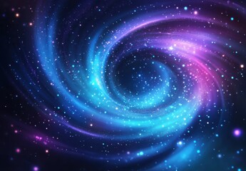 Fototapeta premium Stunning Swirling Galaxy with Vibrant Colors and Dazzling Stars in a Cosmic Background, Ideal for Space-Themed Projects and Artwork