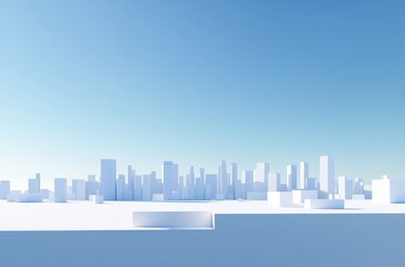Naklejka premium abstract city skyline 