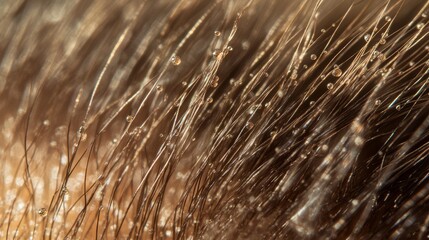 Hair Twisting: A close-up of fingers twisting a lock of hair

