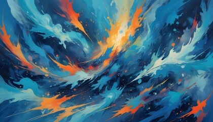 Clear Plain Shiny Warm Soft Vintage Bokeh Cloudy Wave Like Geometric Blue Background or Texture