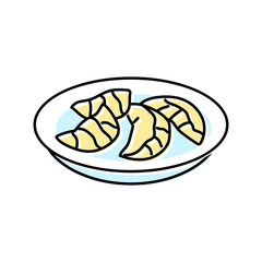 dumplings chinese cuisine color icon vector. dumplings chinese cuisine sign. isolated symbol illustration