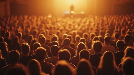 Nighttime live music concert audience engagement in close-up