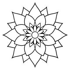 lotus flower vector, mandala-floral