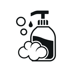 Liquid soap icon features clean lines and elegance, enhancing any digital concept.