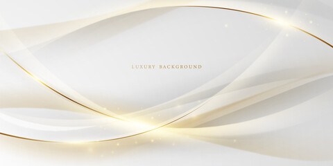 white background design With luxurious golden effect elements. Vector illustration
