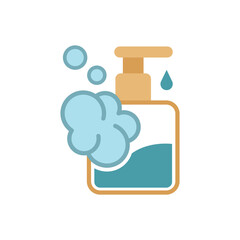 Liquid soap icon features clean lines and elegance, enhancing any digital concept.